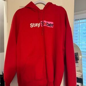 Red Stay Sober Hoodie